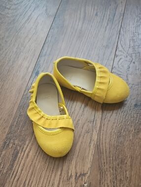 Janie And Jack Yellow Ruffle Mary Jane Flats Toddler 6